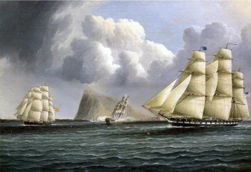 American Frigates Off Gibraltar